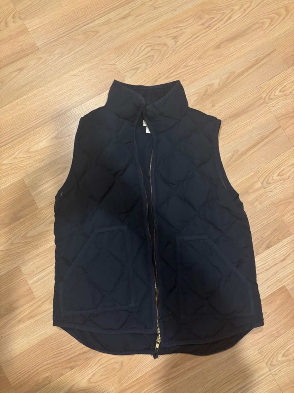 J. Crew Quilted Navy Puffer Vest
